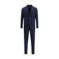 Blue Fleece Wool Two-Piece Suit