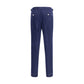 Blue Wool Casual Pants