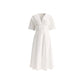 White Cotton Casual Dress