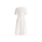 White Cotton Casual Dress