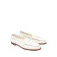 White Calfskin Slip-On Loafers