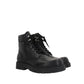 Black Calfskin Lace-Up Boots