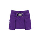 Purple Viscose Mini Skirt