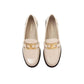 White Calfskin Slip-On Loafers