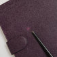 Dark Brown Leather Logo Plaque Cover Sleeve Tablet Case