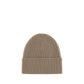 Beige Merino Wool Beanie