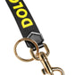 Black Yellow Logo Letaher Brass Holder Keychain Keyring