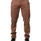Brown Mid Waist Skinny Fit Denim Men Trouser Jeans
