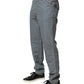 Gray Cotton Regular Fit Men Denim Trouser Jeans