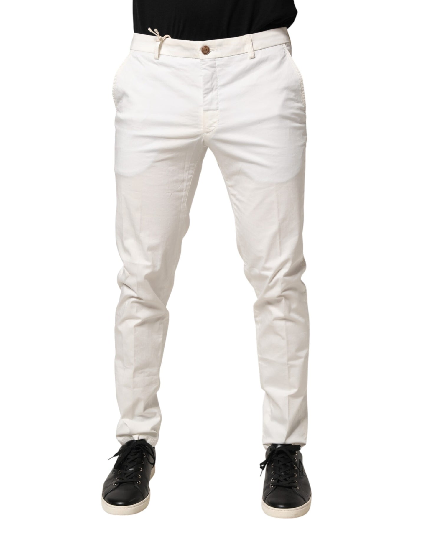 White Tapered Dress Formal Trouser Pants