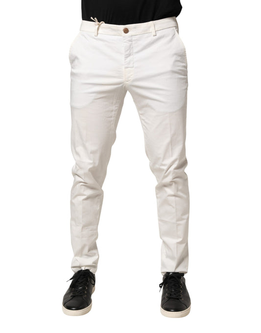 White Tapered Dress Formal Trouser Pants