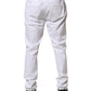 White Skinny Fit Mid Waist Men Denim Trouser Jeans