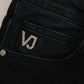 Dark Black Dora Slim Fit Denim Pants