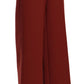 Red High Waist Cropped Flared Dress Formal Trouser Pants