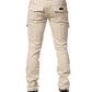 Beige Skinny Fit Mid Waist Men Denim Jeans