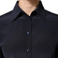 Blue Collared Long Sleeves Dress Shirt Top