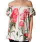 Multicolor Floral Off Shoulder Blouse Top