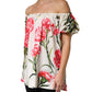 Multicolor Floral Off Shoulder Blouse Top