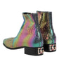 Multicolor Chelsea Short Ankle Boots Shoes
