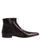 Bordeaux Chelsea Men Short Ankle Boots Shoes