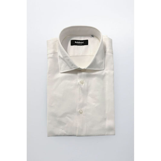 White Cotton Men's Shirt