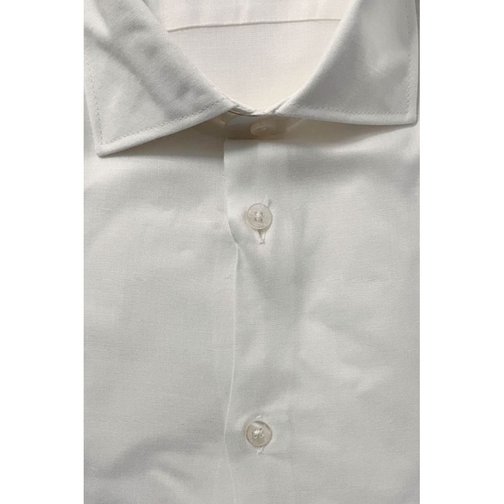 White Cotton Men's Shirt