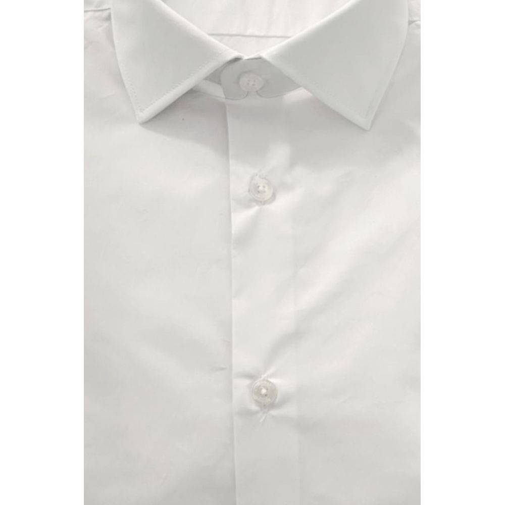 White Cotton Men Shirt