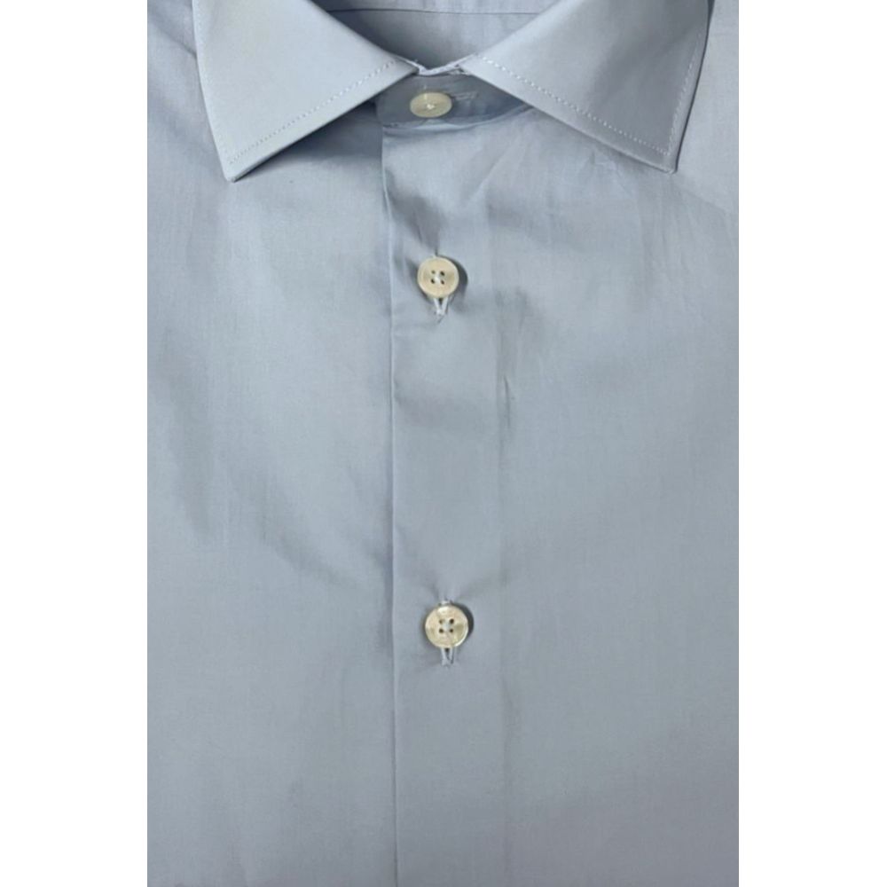 Light Blue Cotton Men Shirt