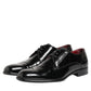 Black Calfskin Leather Derby Men Dress Shoes