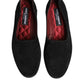 Black Leather Suede Slip On Loafers Dress Shoes