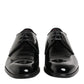 Black Calfskin Leather Derby Dress Shoes
