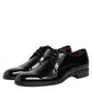 Black Calfskin Leather Derby Dress Shoes