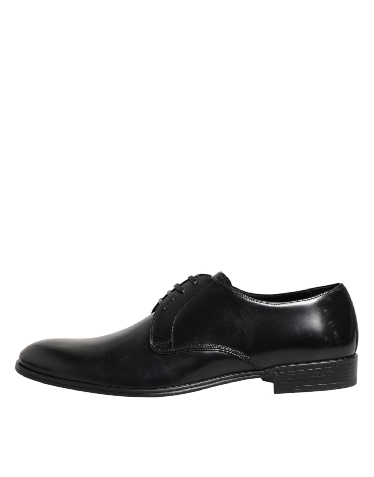 Black Calfskin Leather Derby Dress Shoes