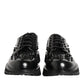 Black Leather Studded Men Formal Derby  Shoes