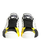 Multicolor Leather Graffiti Low Top Sneakers Shoes