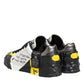 Multicolor Leather Graffiti Low Top Sneakers Shoes