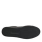 Black Leather Heart Embellished Sneakers Shoes