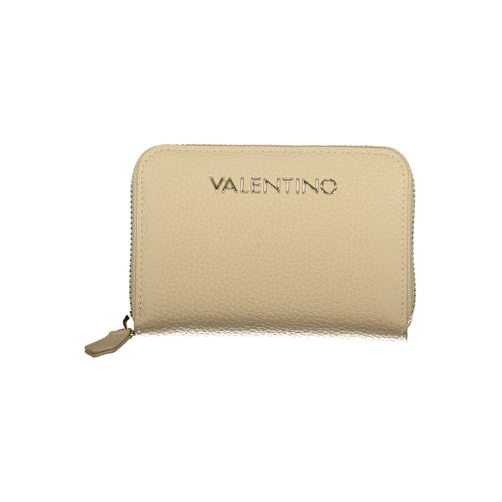 Beige Polyurethane Women Wallet
