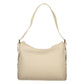 Beige Polyurethane Womens Bag