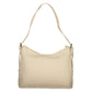 Beige Polyurethane Womens Bag