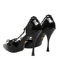Black Patent Leather High Heels Pumps Shoes
