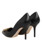 Black Leather DG Amore Heels Pumps Shoes