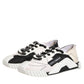 White Black Leather NS1 Sneaker  Shoes