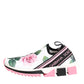 White Rose Print Sorrento Sneakers Shoes