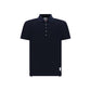 Blue Cotton Polo Shirt