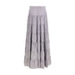 Gray Silk Long Skirt