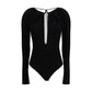 Black Viscose Bodysuit