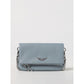 Blue Leather Clutch Bag