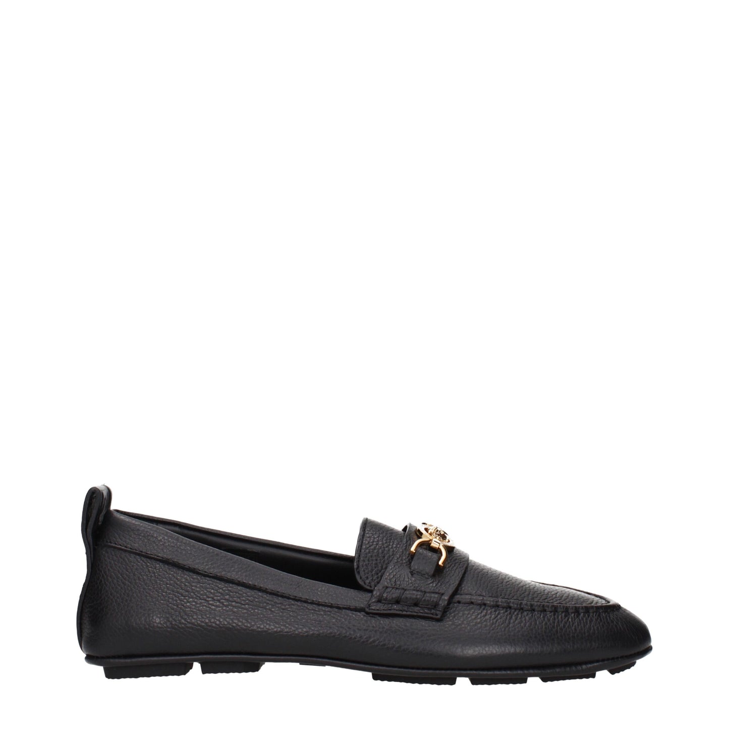 Black Leather Slip-On Loafers