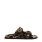 Beige Velvet Slippers